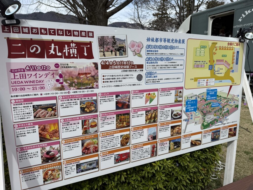 二の丸横丁の出店リスト